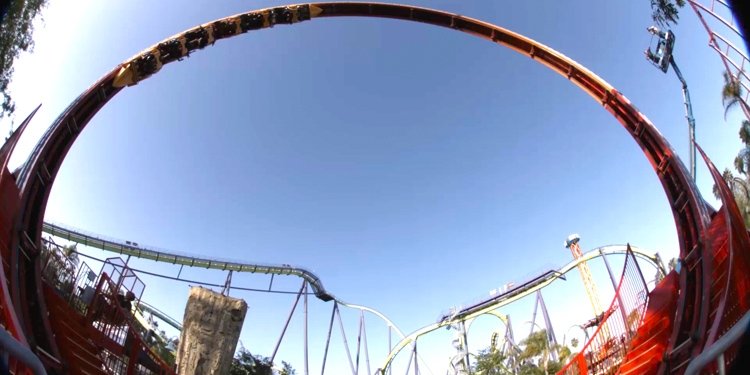 Dare Devil Chaos Coaster Media Day--plus POV Video!